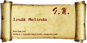 Izsák Melinda névjegykártya